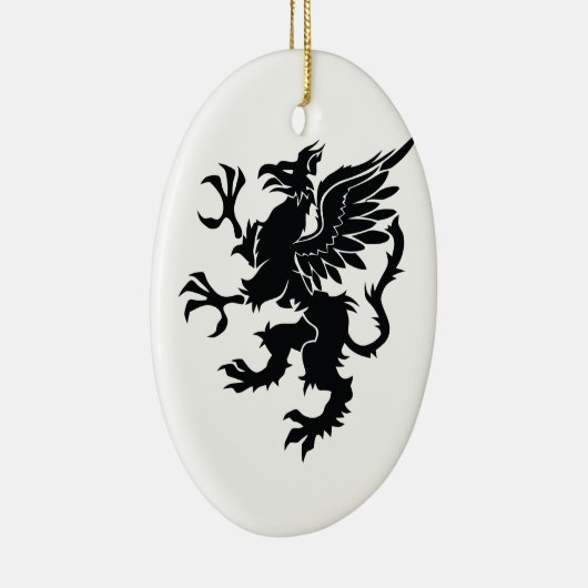 Mythological dragon keramisch ornament (Rechts)