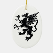 Mythological dragon keramisch ornament (Voorkant)