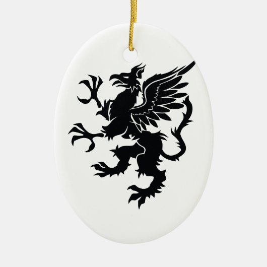 Mythological dragon keramisch ornament (Voorkant)