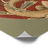  mythologie, Antiek gouden Aziatische draak Poster (Hoek)