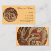  mythologie, Antiek gouden Aziatische draak Visitekaartje (Voorkant / Achterkant)