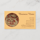  mythologie, Antiek gouden Aziatische draak Visitekaartje (Voorkant)