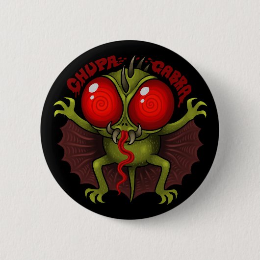 MYTHOLOGIE: De Chupacabra Ronde Button 5,7 Cm (Voorkant)