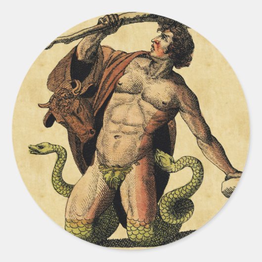 Mythologie Educatief Bord Ronde Sticker (Voorkant)