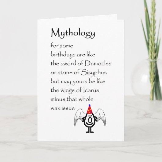 Mythologie een grappige gelukkige geboortedag kaart (Voorkant)