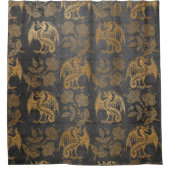 mythologie Fantasy Dragon Wallpaper Douchegordijn (Voorkant)