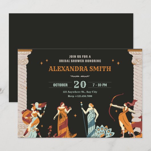 Mythologie goddes Helden Kaart (Voorkant / Achterkant)