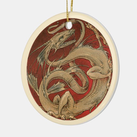  mythologie, gouden Aziatische draak Keramisch Ornament (Links)