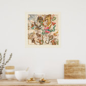 Mythologie Medieval Astronomie Kunst Poster (Keuken)