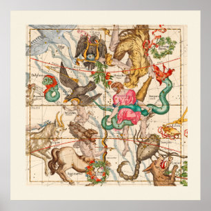 Mythologie Medieval Astronomie  Kunst Poster