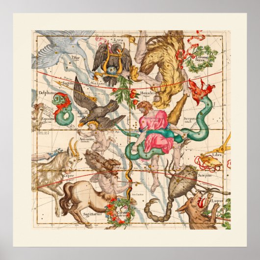 Mythologie Medieval Astronomie Kunst Poster (Voorkant)