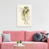  mythologie, scharnierende draak met slangenstaart canvas afdruk (Insitu (Woonkamer))