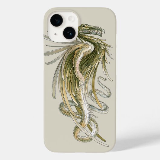  mythologie, scharnierende draak met slangenstaart Case-Mate iPhone case (Achterkant)