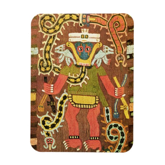 Mythologisch geborduurd, Paracas Necropoli Magneet (Verticaal)