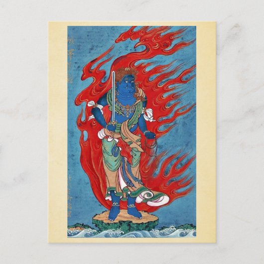 Mythologische boeddhist op klein eiland briefkaart (Voorkant)