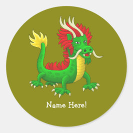 Mythologische Chinese Draak Ronde Sticker