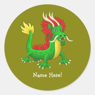 Mythologische Chinese Draak Ronde Sticker