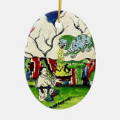 Mythologische draak keramisch ornament (Voorkant)