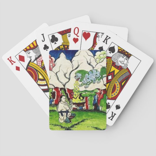 Mythologische draak speelkaarten (Achterkant)