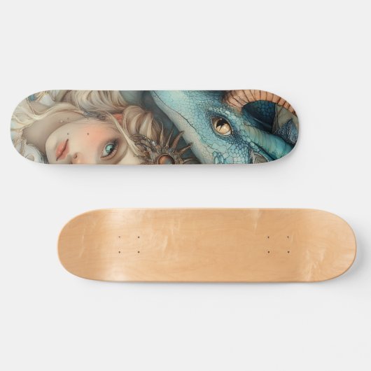 Mythologische Dragon & Nymph Girly Schaats Deck Persoonlijk Skateboard (Horizontaal)