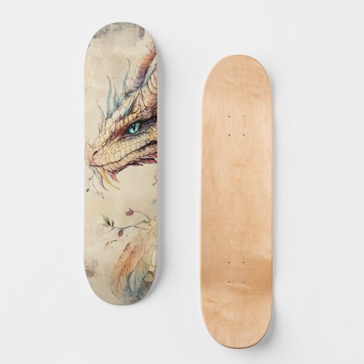 Mythologische Fantasy Dragon Girly Schaats Deck Persoonlijk Skateboard (Voorkant)