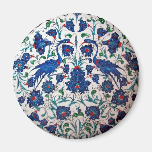 Mythologische Heron Vogelpatroon Tegel Art Magneet (Voorkant)