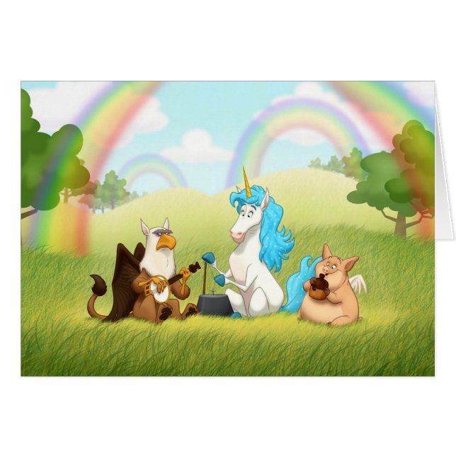 Mythologische jukband-kaart (blanco binnenzijde) (Voorkant Horizontaal)