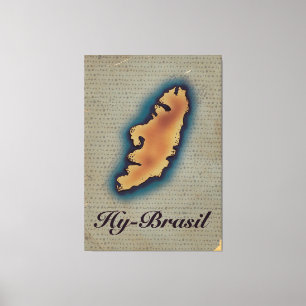 Mythologische ouderkaart Hy-Brazilië Canvas Afdruk