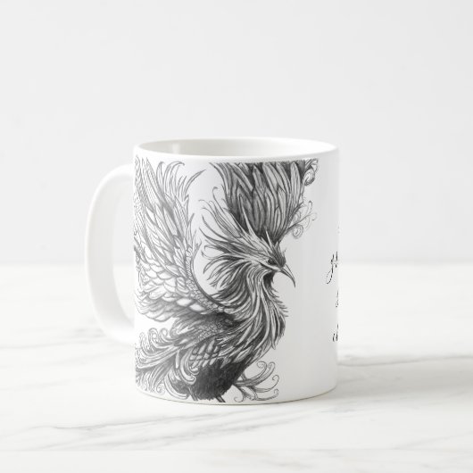 Mythologische Phoenix Mok (Voorkant links)