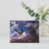 Mythology Dragon Griffin Unicorn Pegasus Briefkaart (Staand voorkant)