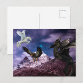 Mythology Dragon Griffin Unicorn Pegasus Briefkaart (Voorkant / Achterkant)