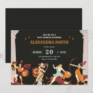 Mythology Heroes baby shower Kaart