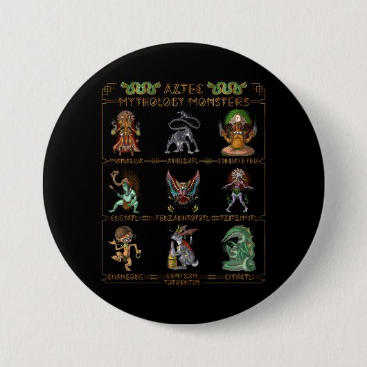 Mythology Monsters Ronde Button 7,6 Cm (Voorkant)