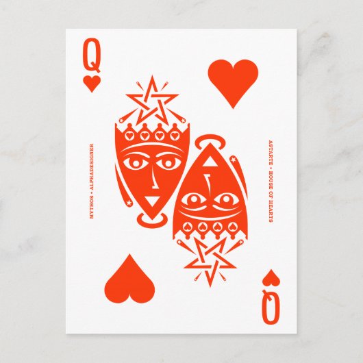 Mythos Astarte Queen of Hearts Briefkaart (Voorkant)