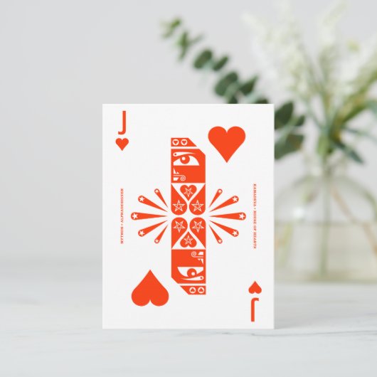 Mythos Kamadeva Jack of Hearts Briefkaart (Staand voorkant)
