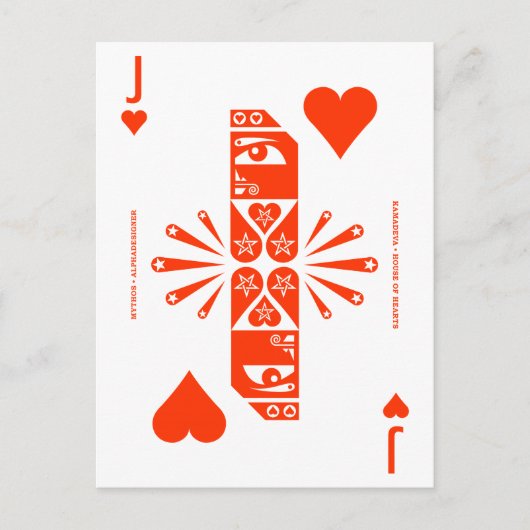 Mythos Kamadeva Jack of Hearts Briefkaart (Voorkant)