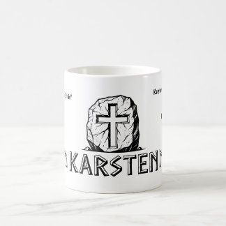 Mythos Karsten schwarz weiß Koffiemok