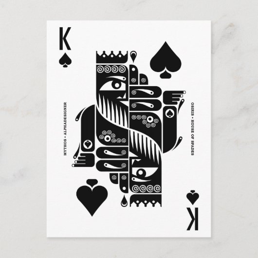 Mythos Osiris King of Spades Briefkaart (Voorkant)