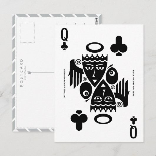 Mythos Rhea Queen of Clubs Briefkaart (Voorkant / Achterkant)