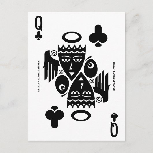 Mythos Rhea Queen of Clubs Briefkaart (Voorkant)