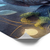 Mytical Blue Owl Print | Owl Print (Hoek)