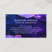 Mytical Paars Pink Blue Agate Script Monogram Visitekaartje (Achterkant)