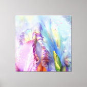 Mytical roze blauw Abstract Sierkussen Canvas Afdruk (Voorkant)