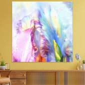 Mytical roze blauw Abstract Sierkussen Canvas Afdruk (Insitu (Woonkamer))