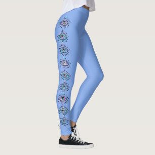 Mytical Spiritueel Third Eyes Blue Leggings
