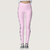 Mytical Spiritueel Third Eyes Roze Leggings (Voorkant)