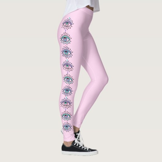 Mytical Spiritueel Third Eyes Roze Leggings (Rechts)