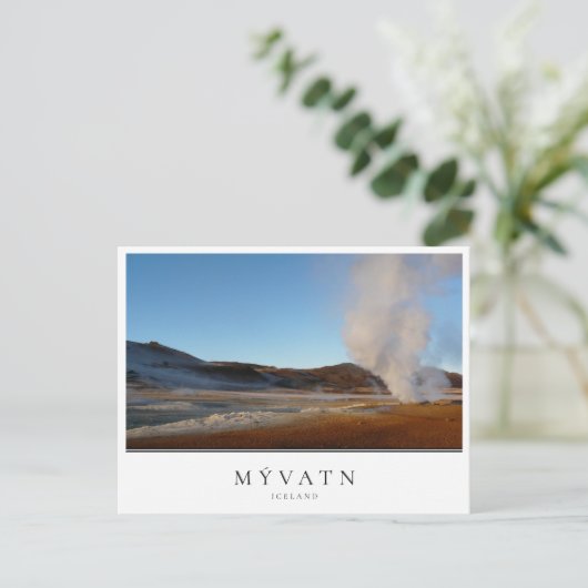 Myvatn geothermisch gebied landschap in IJsland Briefkaart (Staand voorkant)