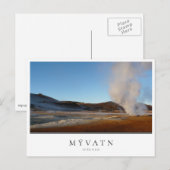 Myvatn geothermisch gebied landschap in IJsland Briefkaart (Voorkant / Achterkant)