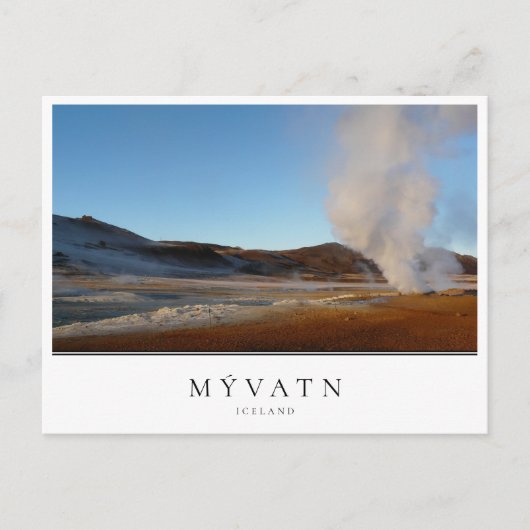 Myvatn geothermisch gebied landschap in IJsland Briefkaart (Voorkant)